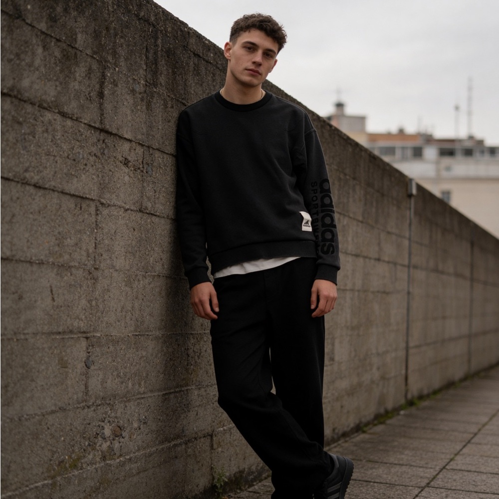 adidas Black Kids Sweater